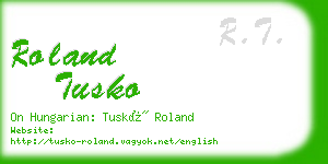 roland tusko business card